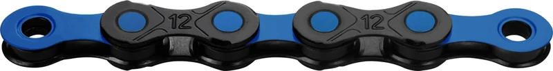 KMC DLC12 Waxed 12 Speed Chain, Black/Blue, 126 Link