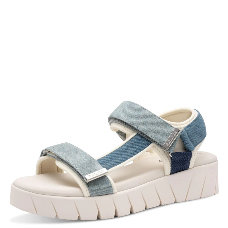 s.Oliver Women 5-28706-44 Sandals, Denim Comb, 42 EU - Image 1