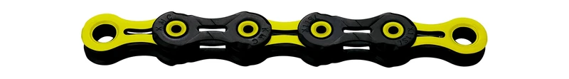 KMC DLC11 Waxed 11 Speed Chain, Black/Yellow, 118 Link