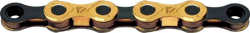 KMC X12 Waxed 12 Speed Chain, Ti-N Gold/Black, 126 Link