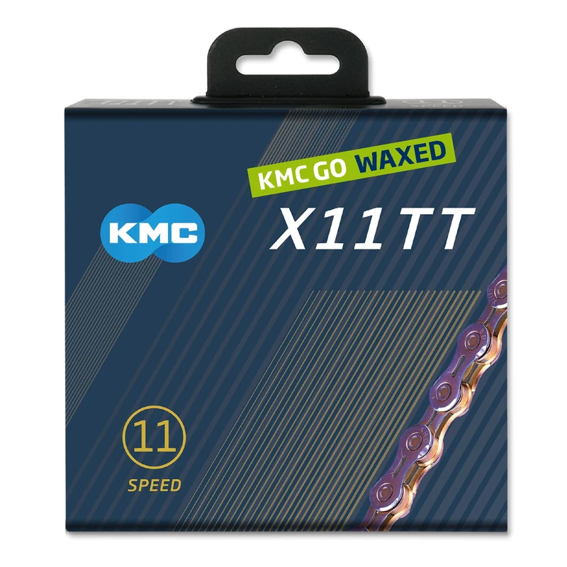 KMC TT11 Waxed 11 Speed Chain, Neo Chrome, 118 Link