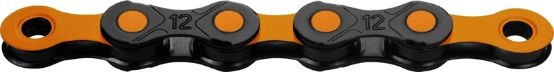 KMC DLC12 Waxed 12 Speed Chain, Black/Orange, 126 Link