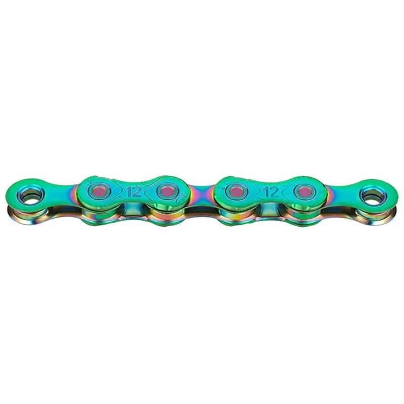KMC X12 Waxed 12 Speed Chain, Aurora Green, 126 Link
