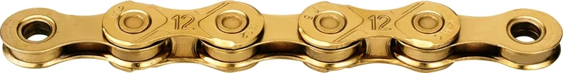 KMC X12 Waxed 12 Speed Chain, Ti-N Gold, 126 Link