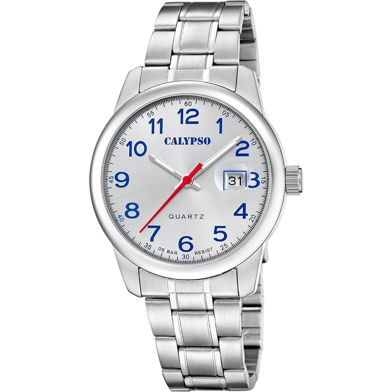 Calypso Mens Stainless Steel Watch with Steel Bracelet K5872/2