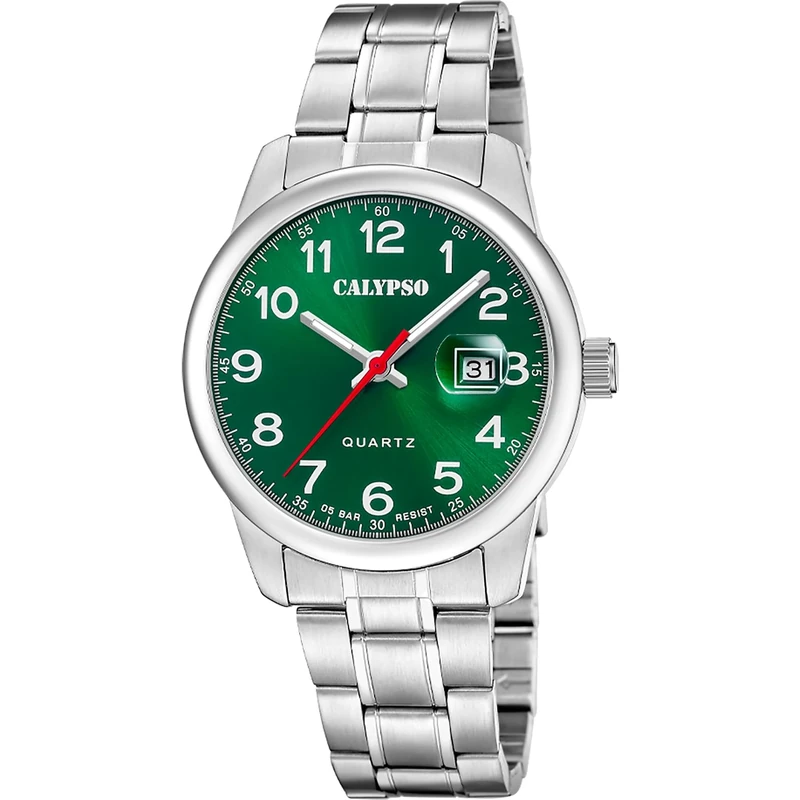 Calypso Mens Stainless Steel Watch with Steel Bracelet K5872/5