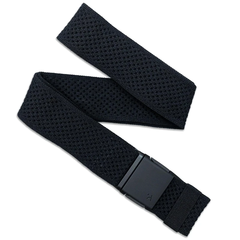 Arcade Belts Momentum Belt - Elastic Stretch Belt with Low-Profile Buckle, Travel-Friendly, Adjustable Fit, Black, Standard (Up to 40"); 1.5" Wide