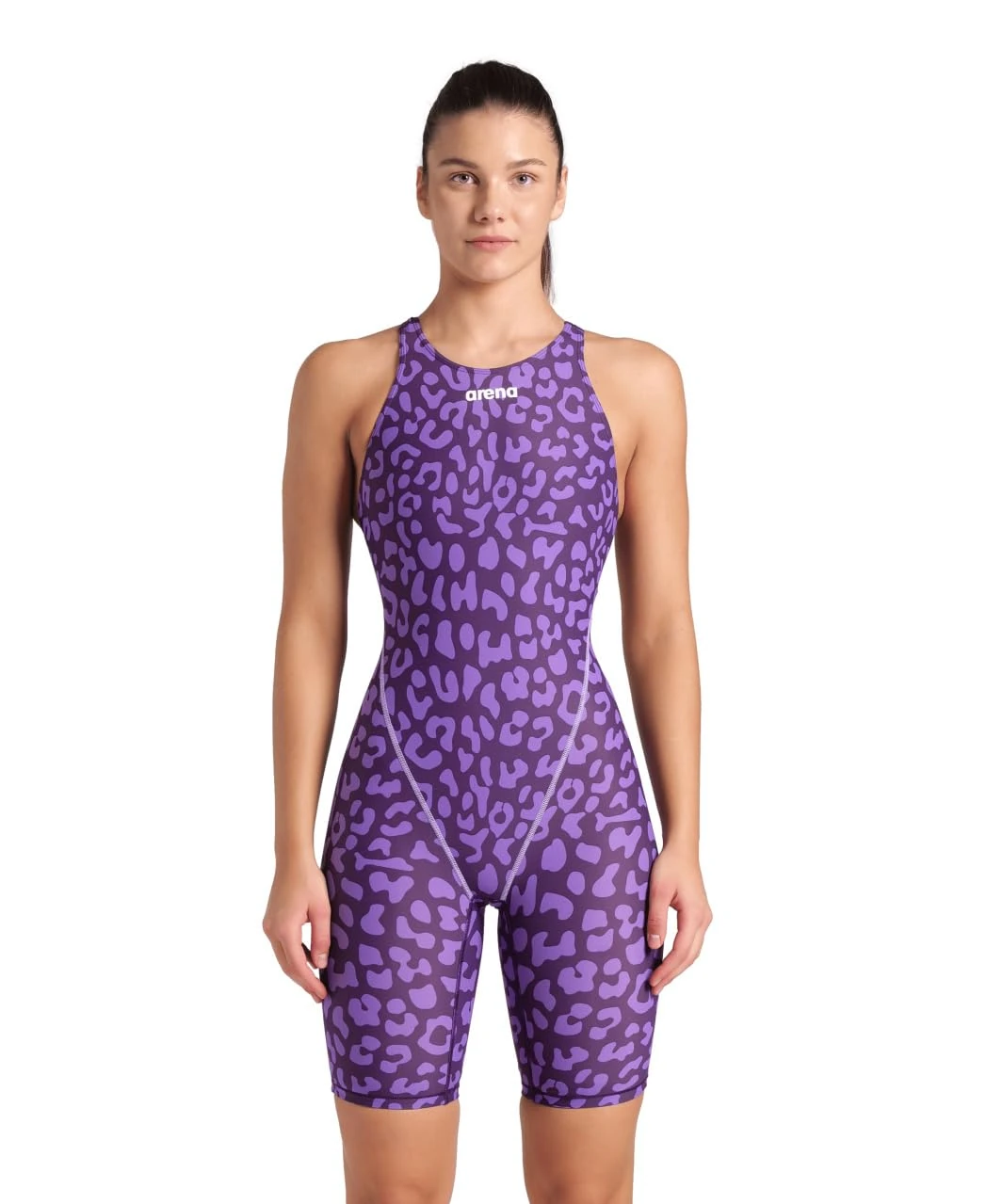 Arena Women's Standard Racing Suit Powerskin ST Next, Leopard Skin Violet