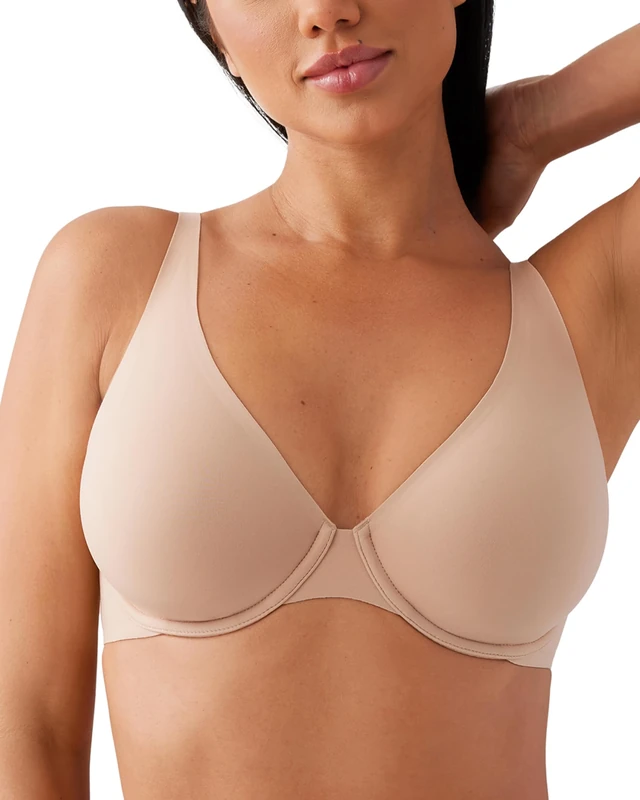 Wacoal Women's Better Than Braless Seamless Unlined Plunge Underwire Bra, 855316, Roebuck, 32C