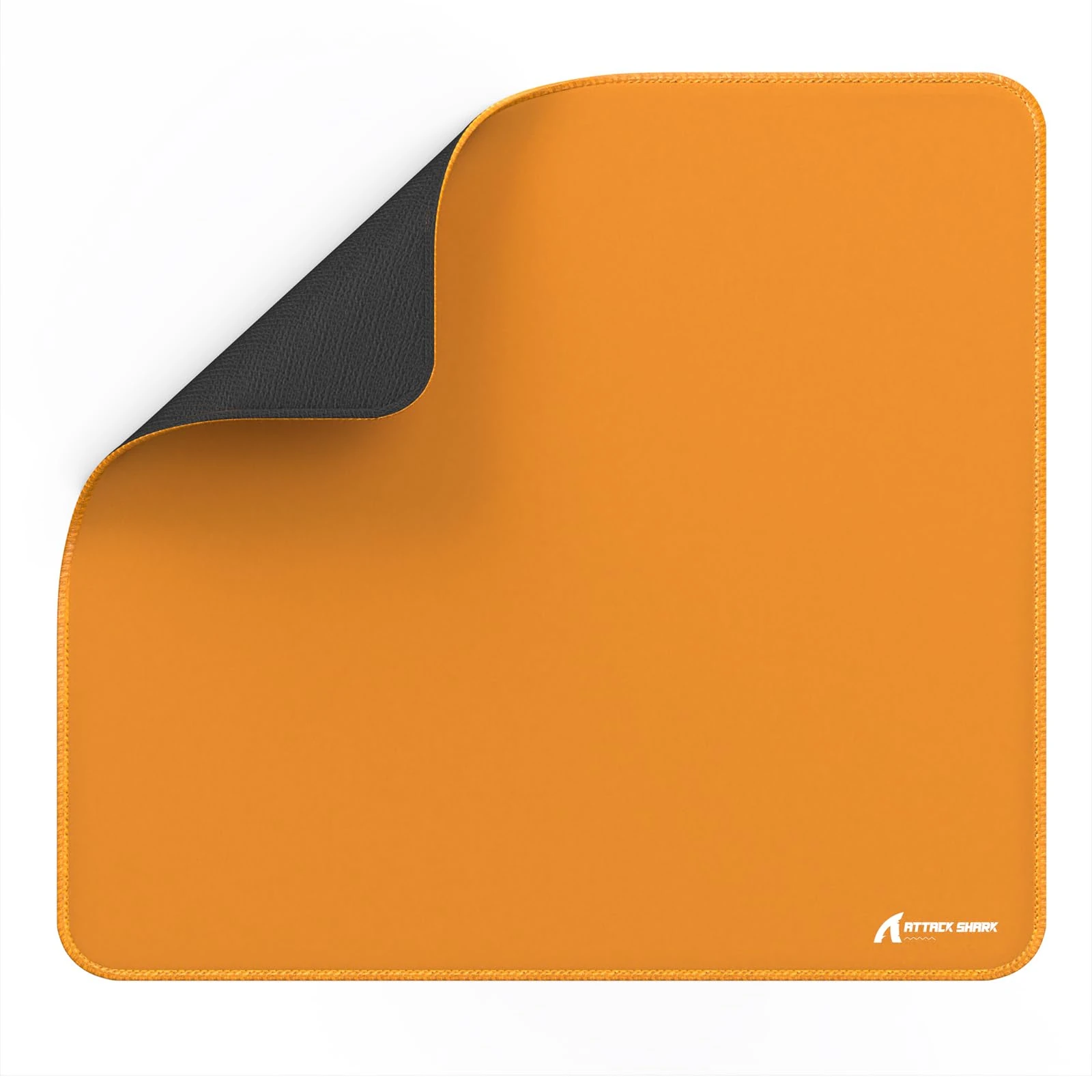 ATTACK SHARK CM02 eSports Gaming Mouse Pad, Water Resistant Coating Large Mouse Mat, Fine Sand-Like Texture Surface, Non-Slip Rubber Base, Micro-Knit Stitched Edges, 450x400x4mm - Orange