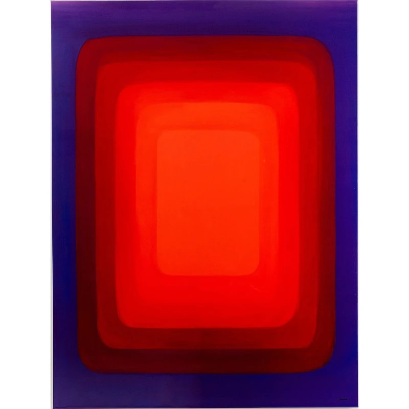 KARE Design Canvas Picture Tendency Red, Neon, Aesthetic, Abstract Canvas Wall Art, Room Decor, Home Decoration, Framed Artwork for Living Room, Bedroom, Hallway, 120x160 cm (HxW) - Image 1