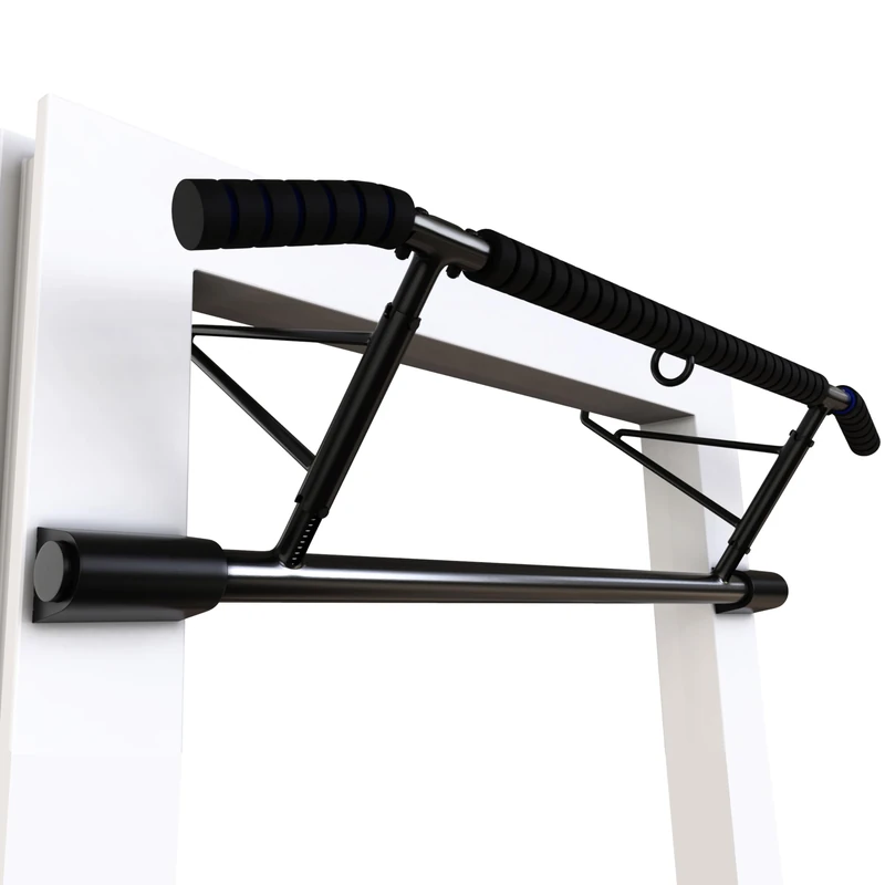 Door Frame Pull Up Bar Doorway Fits 68.5-85cm Width 12-21cm Depth Door Frame Fitness Chin-Up Bar Frame for Home Gym Exercise with Padded Handles Bar No Drilling No Screws No Assembly Foldable for Home
