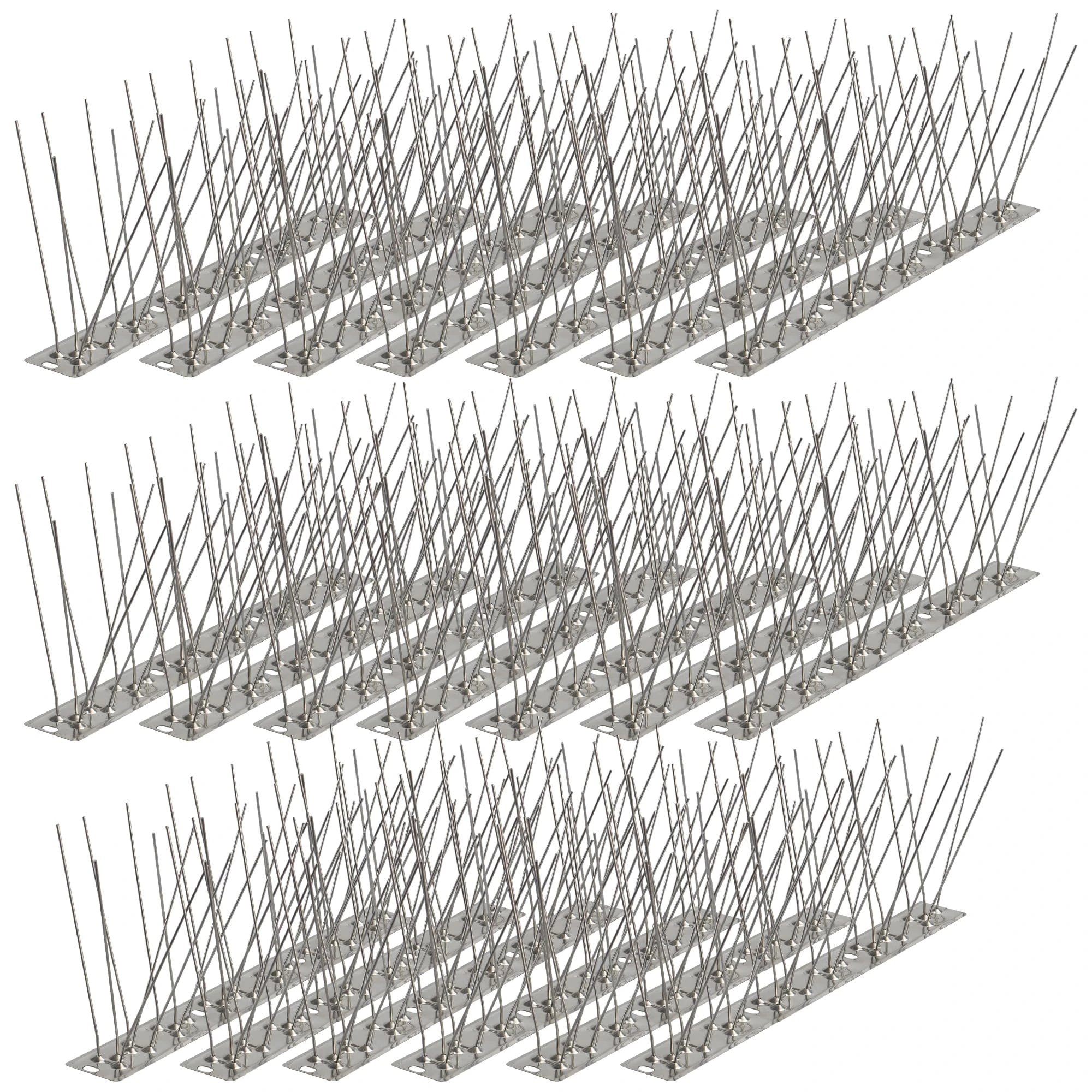 KOKMEYA Bird Spikes 16.4FT, 304 Stainless Steel Bird Deterrents Spikes for Outside to Keep Birds Away Bird Scare Devices Outdoor 20Pcs