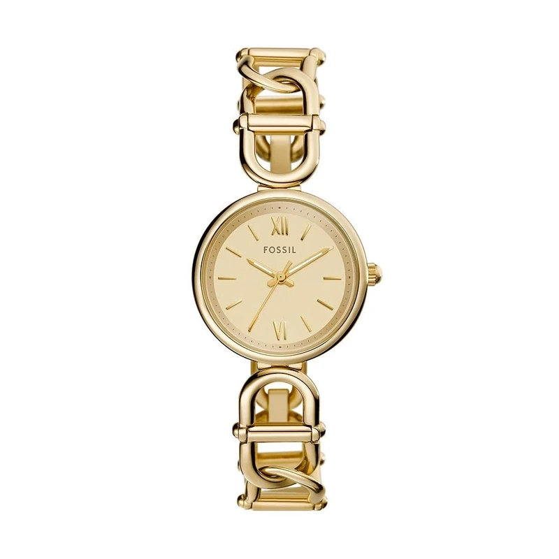 FOSSIL Women's Carlie Three-Hand, Gold-Tone Stainless Steel Watch, ES5375