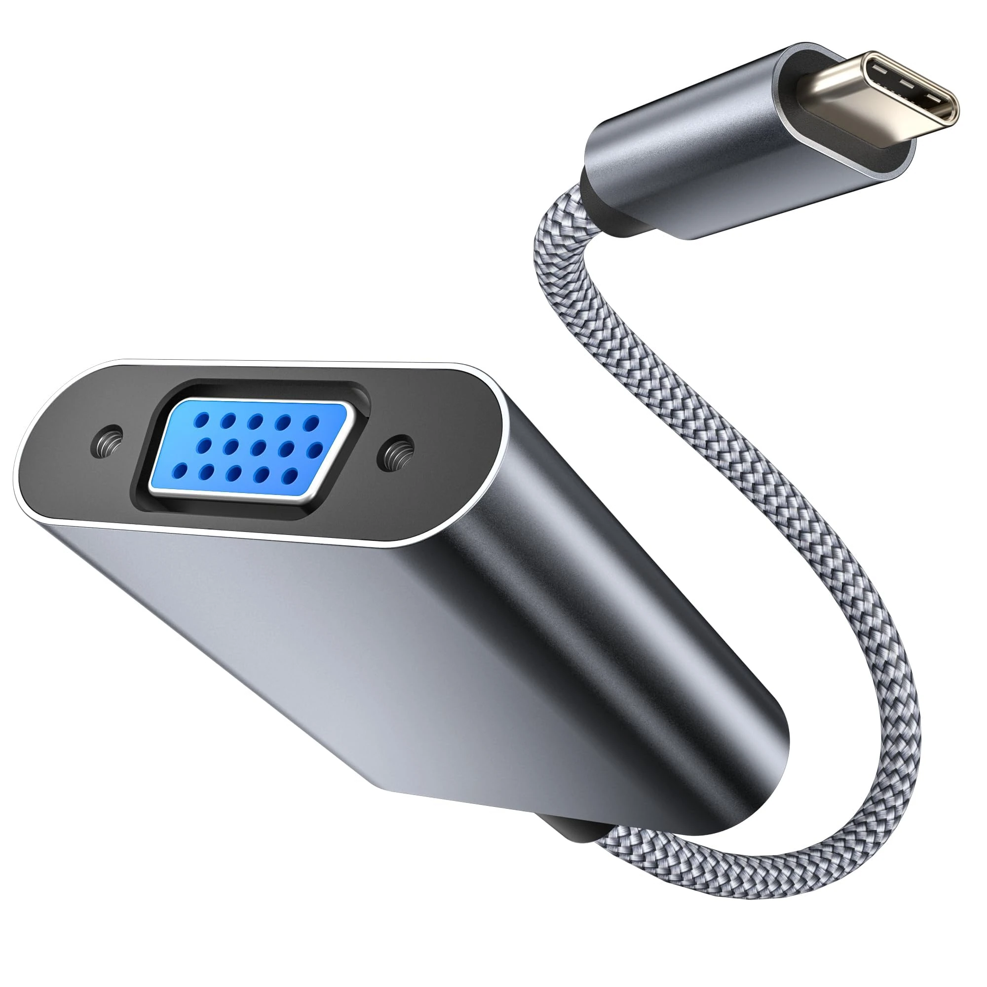 Elebase USB C to VGA Adapter for Apple iPhone 17 16 15 Max Plus,Type C (Thunderbolt 3/4) to VGA (15 Pin) Video Cable Converter for Chromebook,Macbook Pro/Monitor,Mac Air,iPad,Dell XPS,Surface Book,HP