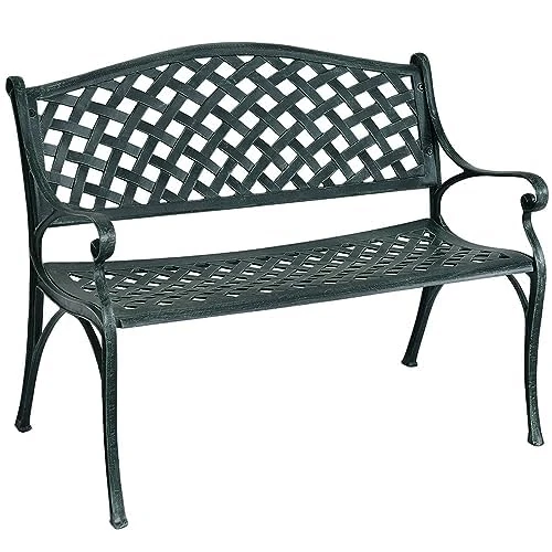 Generisch Garden Bench, Aluminium, Bronze, 103 x 61 x 82 cm