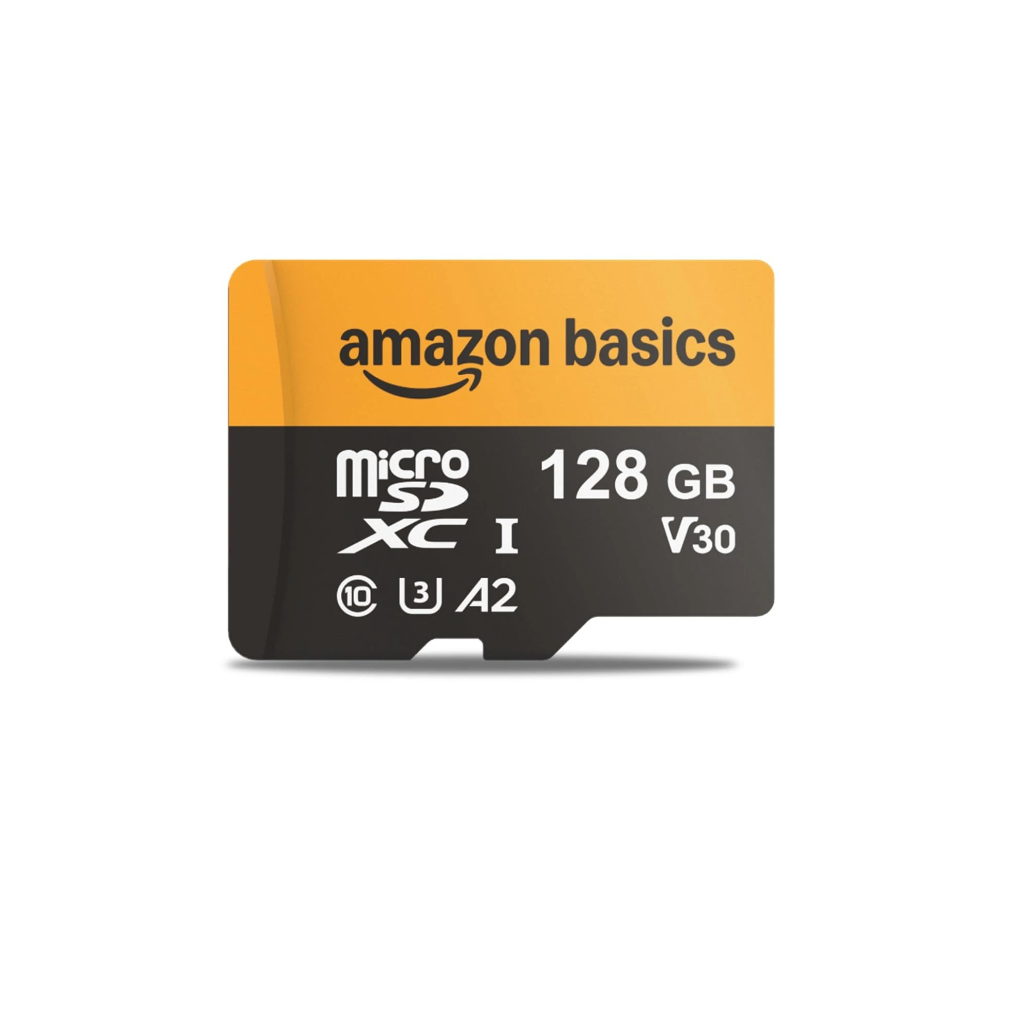 Amazon Basics 128GB microSDXC Card with Adapter, Read Speed Up to 200MB/s, 1-Pack