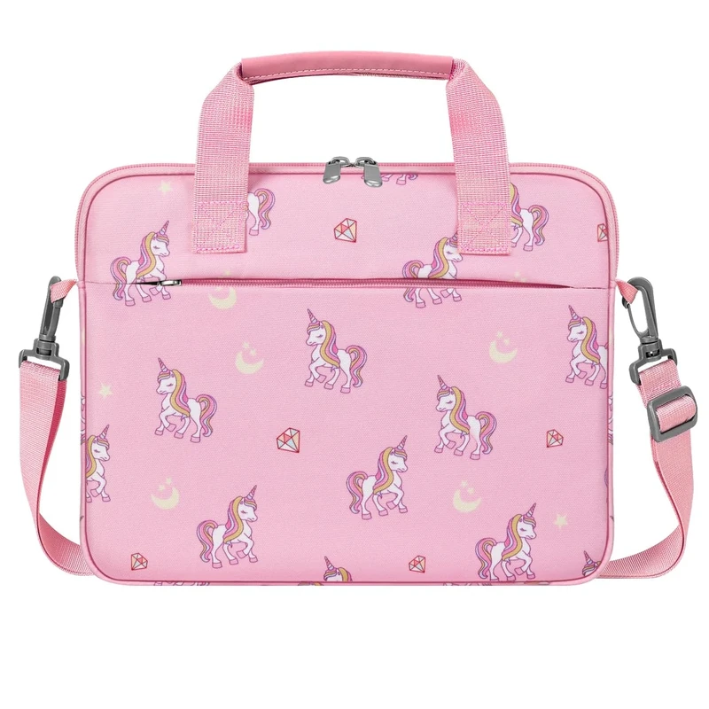 Dadanism Tablet Bag for Kids, 12.5 Inch Portable Tablet Sleeve Carrying Case with Handle & Shoulder Strap, Fits Fire HD 10 Kids (Pro) 13th/11th Gen 2023/2021, Fire Max 11 13th Gen, Starry Unicorn