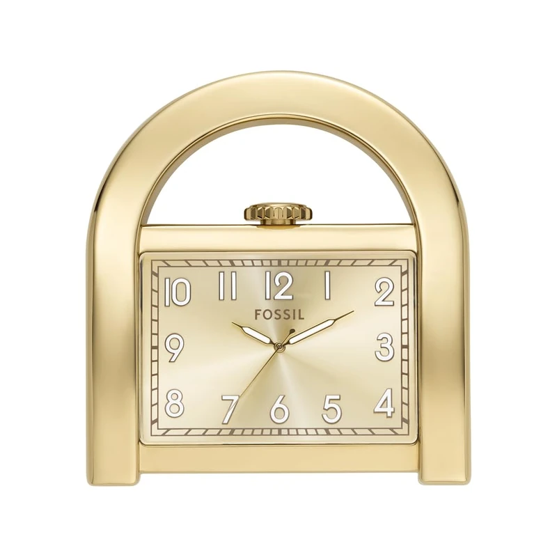 Fossil Women's Harwell Three-Hand, Gold-Tone Alloy Desk Clock, ES5374