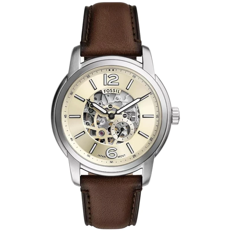 FOSSIL Heritage Watch for Men, Automatic Movement with Stainless Steel or Leather Strap