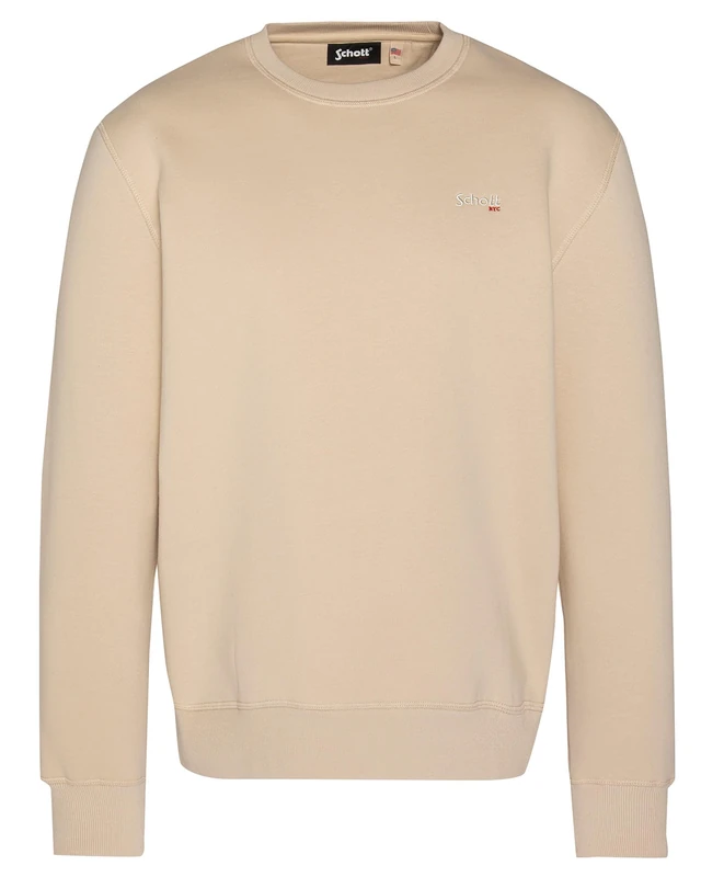 Schott NYC Swcasual1 Sweatshirt, Beige, M