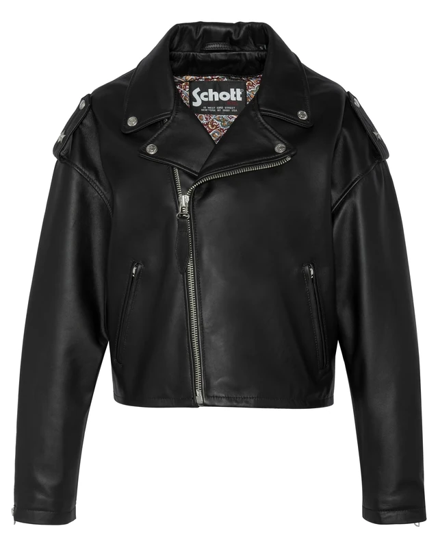 Schott NYC Women's Lcwamber Jacket, Black, M