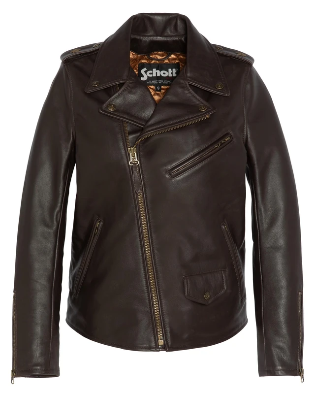 perfecto woman without belt schott,LCW1637X, Dark Brown, L