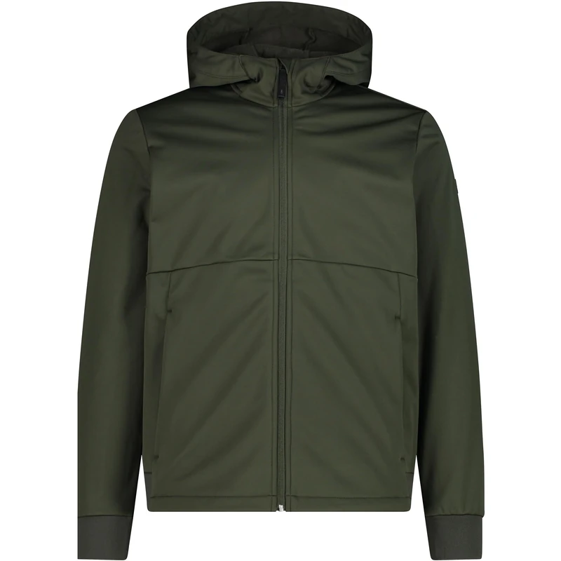 CMP Men's Giacca Da Uomo in Softshell Con Cappuccio Fisso Jacket, Forest, 46