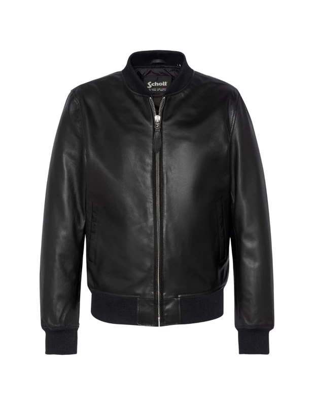 Schott NYC LC300Lamb Men's Jacket, Black, XL - Image 1