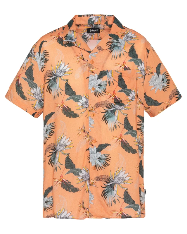 SHRIVERA Short Sleeve Button Down Chest Pocket Shirt Schott,SHRIVERA, Multicolored, M - Image 1