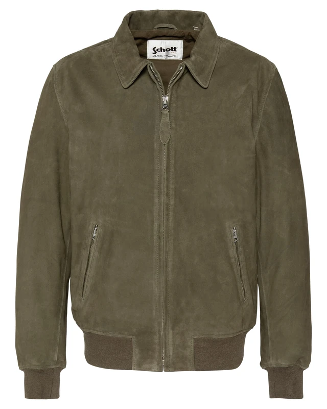 Schott NYC Men's Lcyaless Jacket, Green, XXL