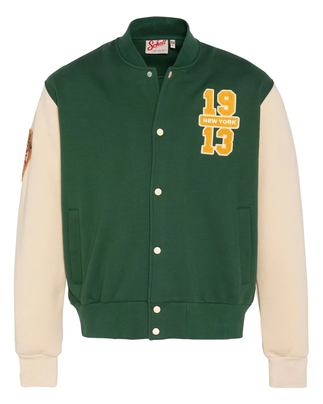 Schott NYC Swcraig Cardigan Sweater, Green, S - Image 1