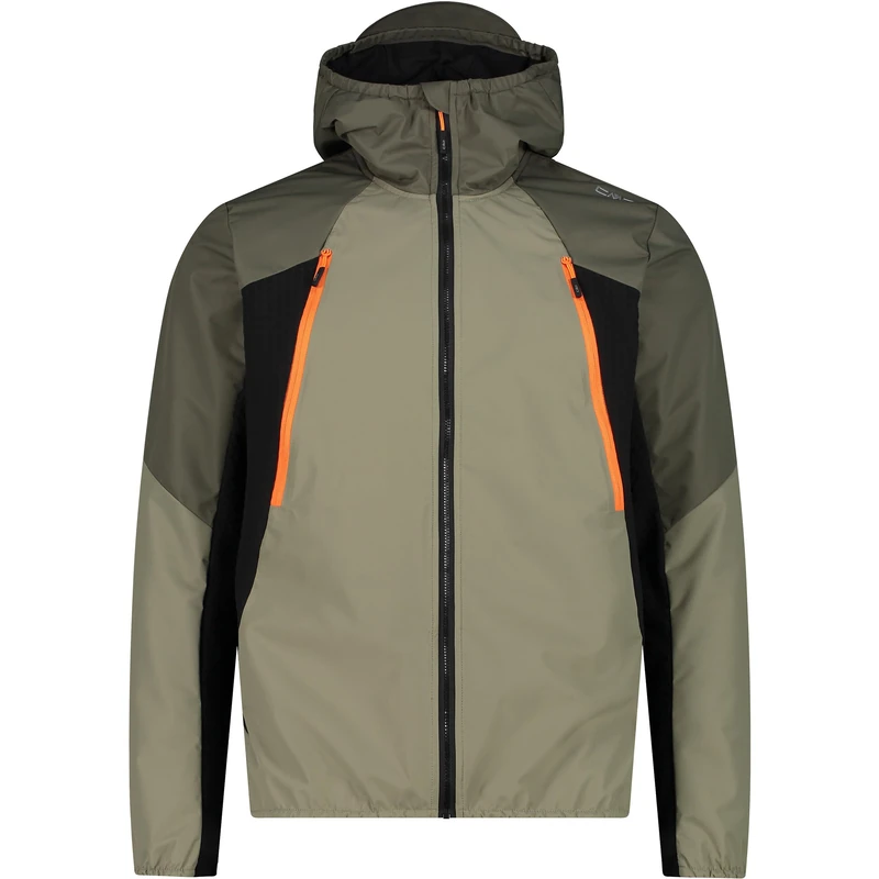 CMP Men's Giacca Ibrida Da Uomo Con Cappuccio Fisso Jacket, Sage, 46