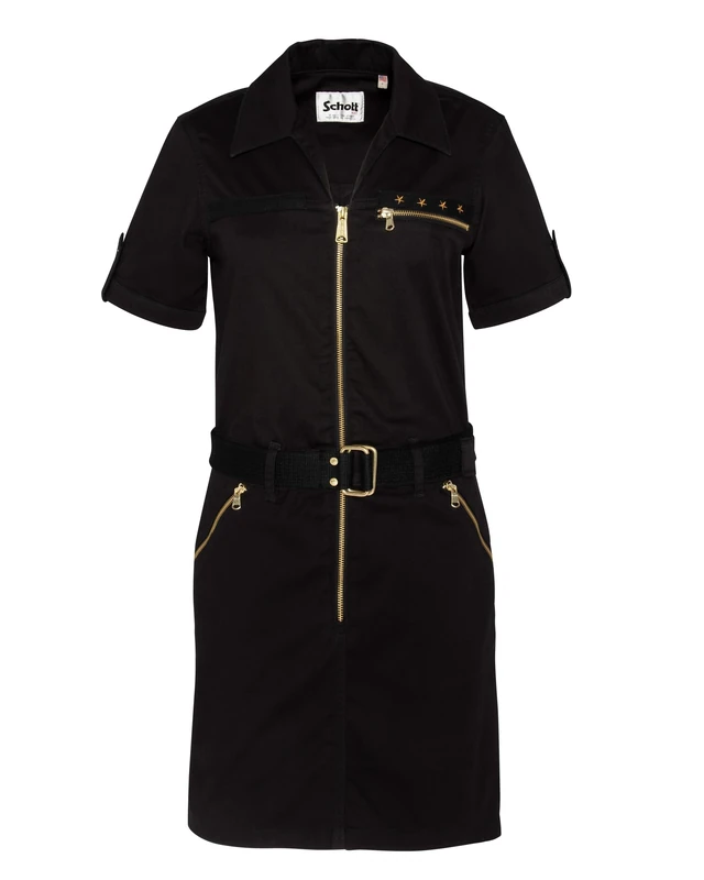 Schott NYC Women's Robcaseyw Casual Dress, Black, S