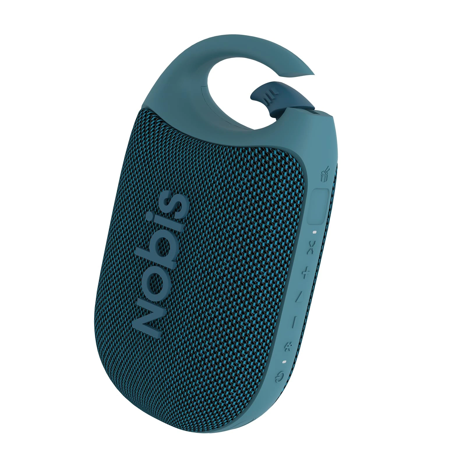 NOBIS Clip N1 Portable Bluetooth Speaker with App, Beat Mode, Up to 24H Playtime, IP68 Waterproof, BT 5.3, HD Sound, Stereo Pairing, Custom EQ, Perfect for Outdoor, Home and Adventure (Blue)