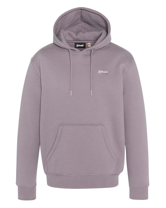 Schott NYC Swcasual2 Hooded Sweatshirt, Purple, M