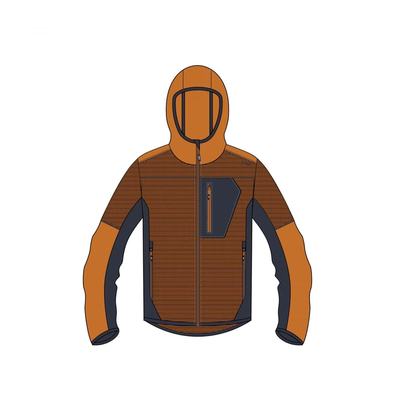 CMP Men's Knitted Tech Fleece Jacket with Fixed Hood Jacket