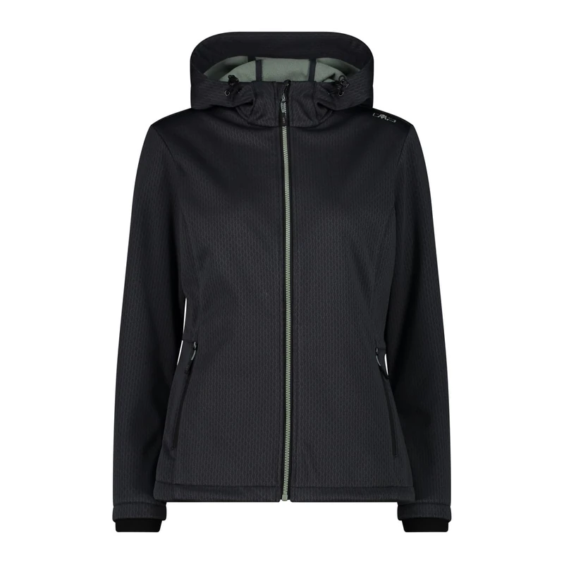 CMP Women's Giacca Da Donna in Softshell Con Cappuccio Fisso Jacket, Anthracite, 40