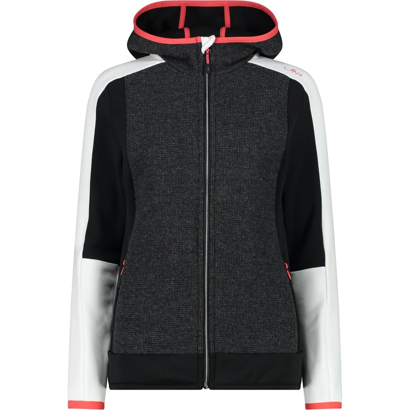 CMP Women's Wooltech Jacket with Fixed Hood Wooltech Jacket for Women with Fixed Hood