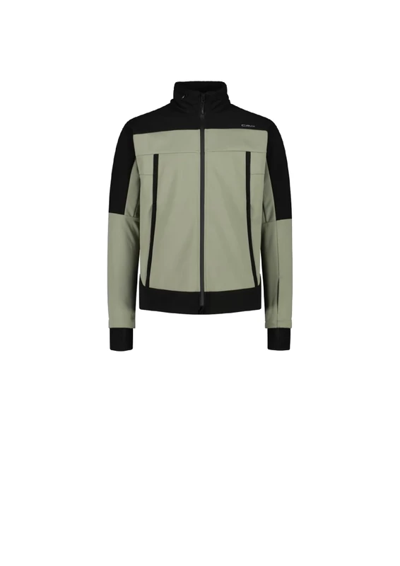 CMP - Men's jacket with fixed hood in softshell coupled, Sage, 54