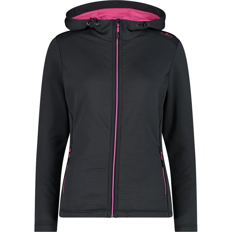 CMP - Woman Jacket Fix Hood, Anthracite-Festival, 44