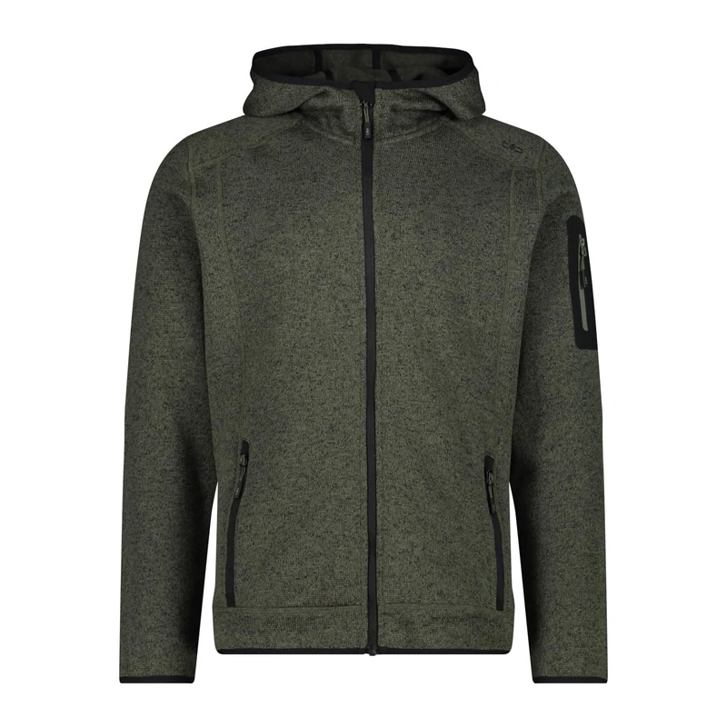 CMP - Man Jacket Fix Hood, Olive-Black, 54