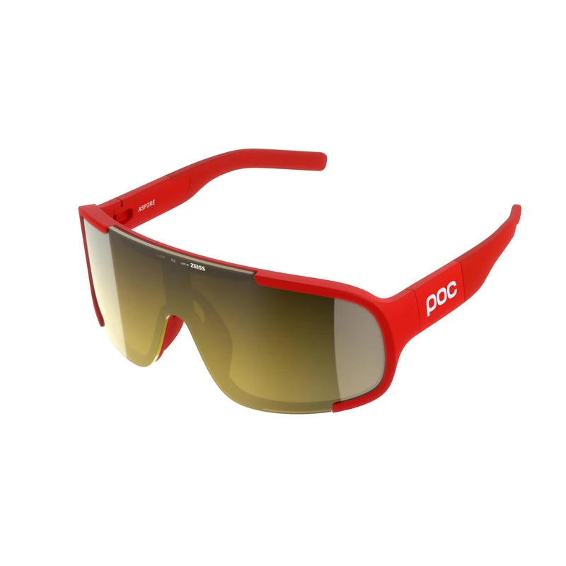 POC Aspire Sunglasses, Prismane Red/Clarity Road/Partly Sunny Gold, One Size