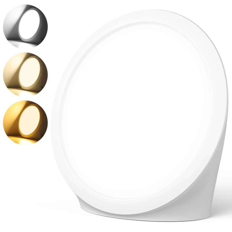 Joltix Sad Lamp, Sad Light, 10000Lux Light Therapy Lamp, Happy Sunlight Lamp, 3 Color Temperature & 6 Timer & 5 Brightness, Memory Function LED Daylight Lamp, Use for Home/Office/Decoration/Gift.