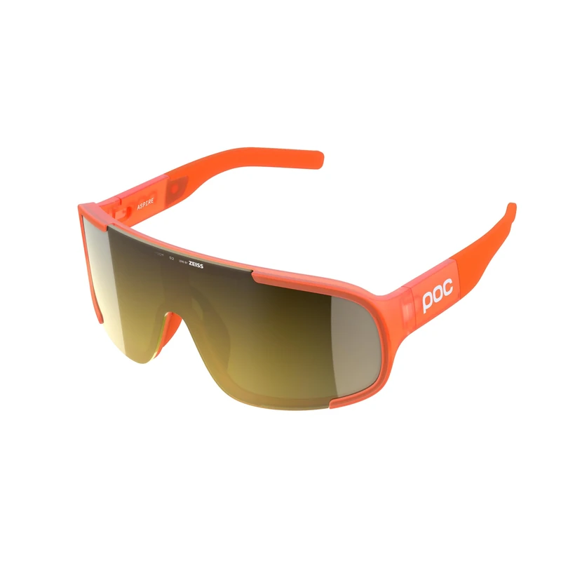 POC Aspire Sunglasses, Fluo. Orange Translucent/Clarity Road/Partly Sunny Gold, One Size