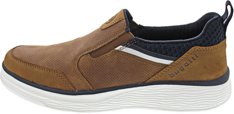 bugatti Men's Comfortable Lace-Up Memory Foam Elegant Casual Easy Fit Trainers Made of Interchangeable Insoles, Cognac, 10 UK - Image 1