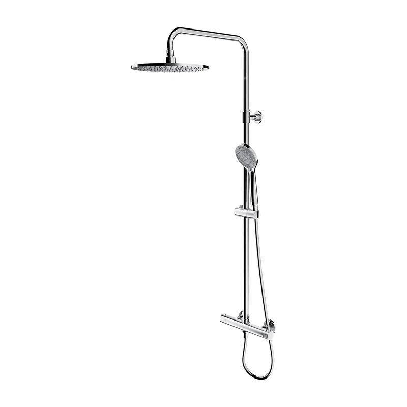 Omnires Bathroom Thermostatic Shower System which is Mount on The Plaster Y - Chrome - Y1244LUXLCR