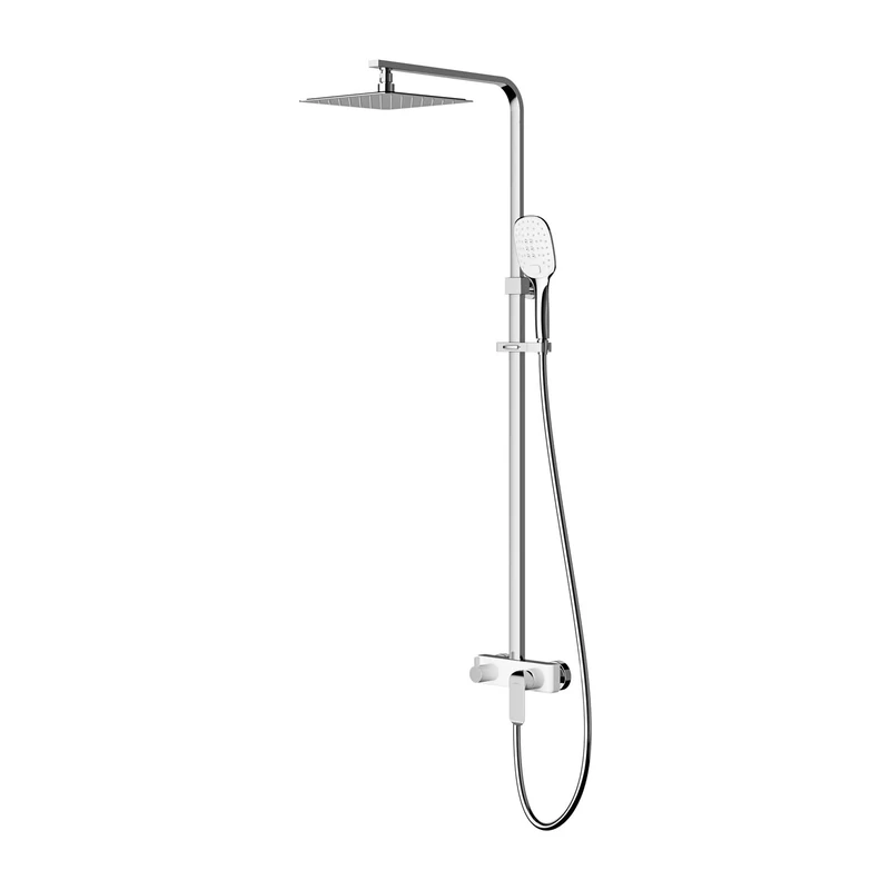 Omnires SC2344CRB Bathroom Shower System which is Mount on The Plaster Sacramento-chrome/white-SC2344CRB, Chrome/White