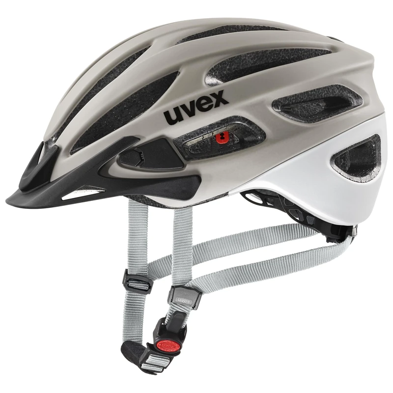 uvex true cc - lightweight all-round helmet for women - individually adjustable fit - expandable with LED light - oak brown-silver matt - 52-55 cm