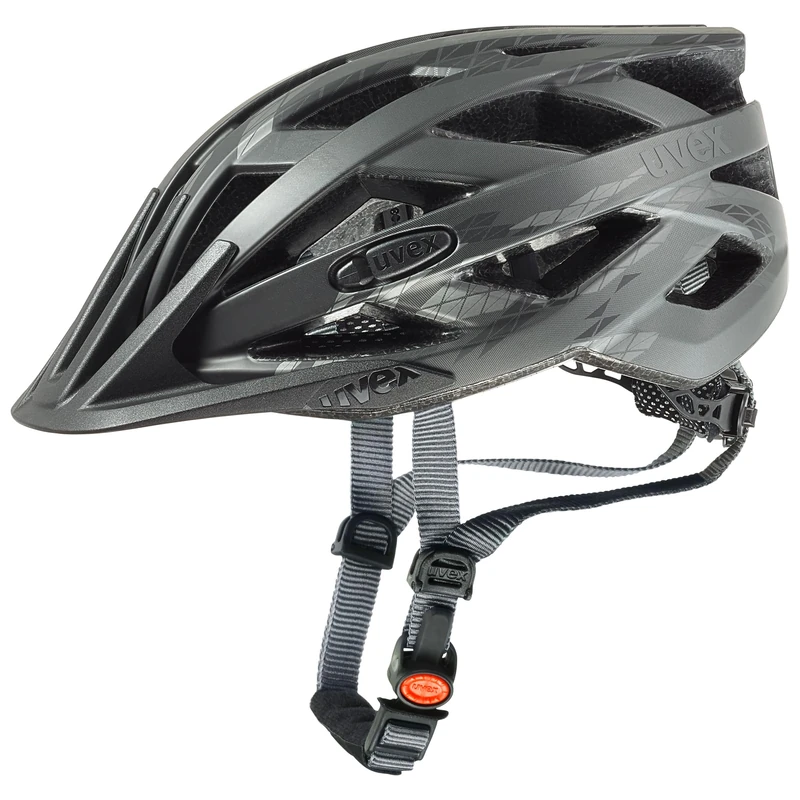 uvex i-vo cc - lightweight all-round helmet for women and men - individually adjustable fit - expandable with LED light - black-smoke matt - 56-60 cm
